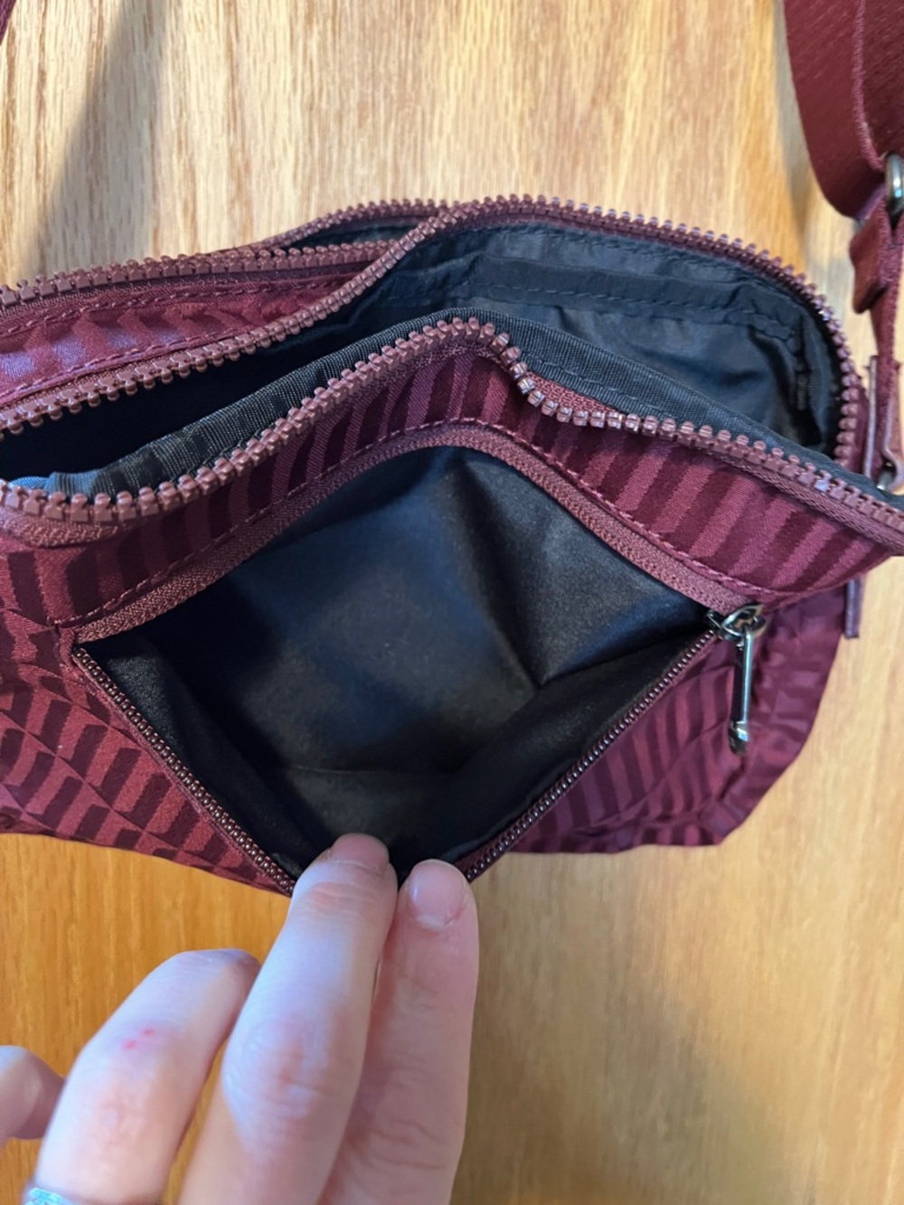 Kipling Deep Wine Quilted Crossbody Bag - Picture 10 of 10